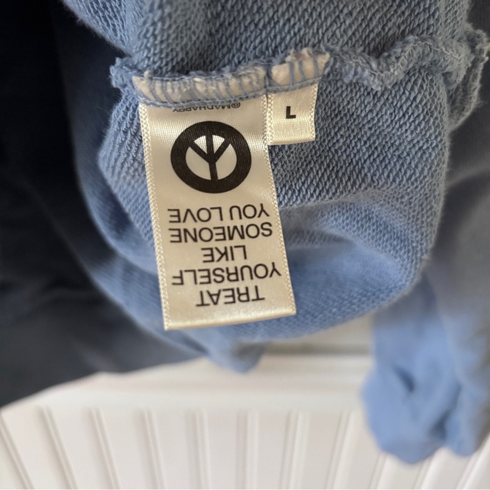 Madhappy Pastels  Logo Blue Hoodie Size L - Picture 4 of 7